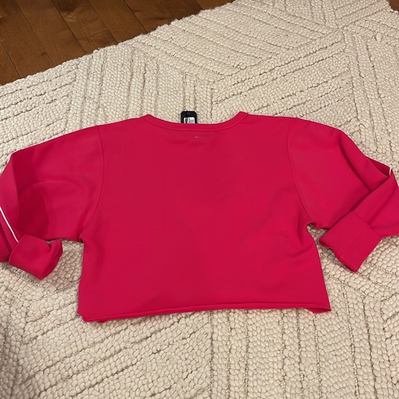 NWT rag and bone bright rose script logo cropped pullover - Picture 4 of 6